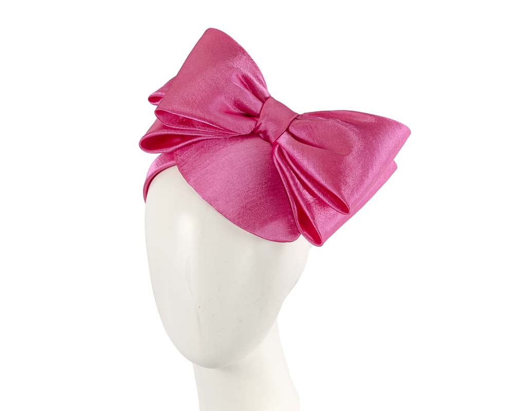 Fuchsia fascinator with big bow by Max Alexander